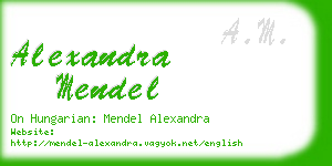 alexandra mendel business card